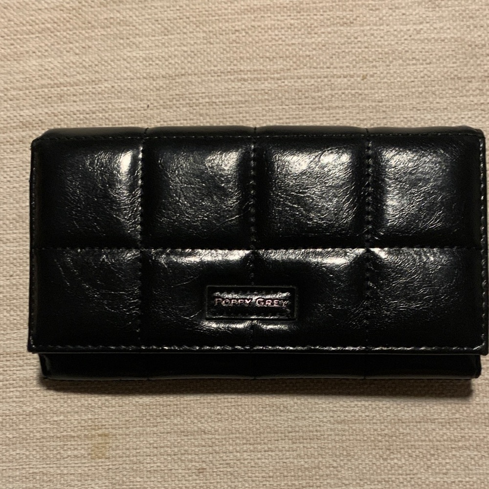 Poppy Grey Preston Large Bifold Wallet Black